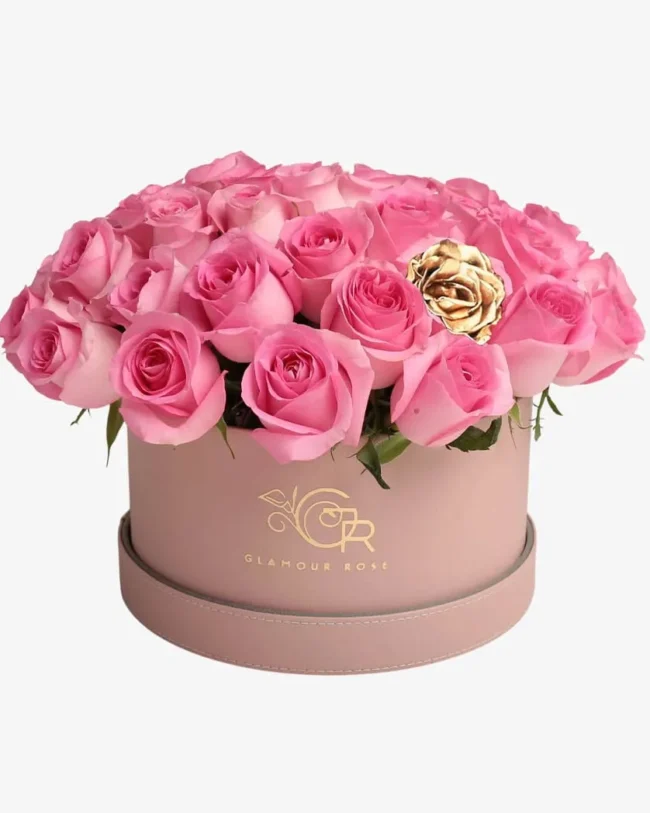 Graceful Pink Mixed Hat Box